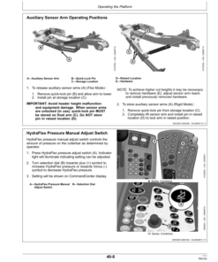 Alternative view of John Deere 600F Series - 620F, 622F, 625F, 630F & 635F Cutting Platforms (North American) Operator's Manual (OMHXE104483)