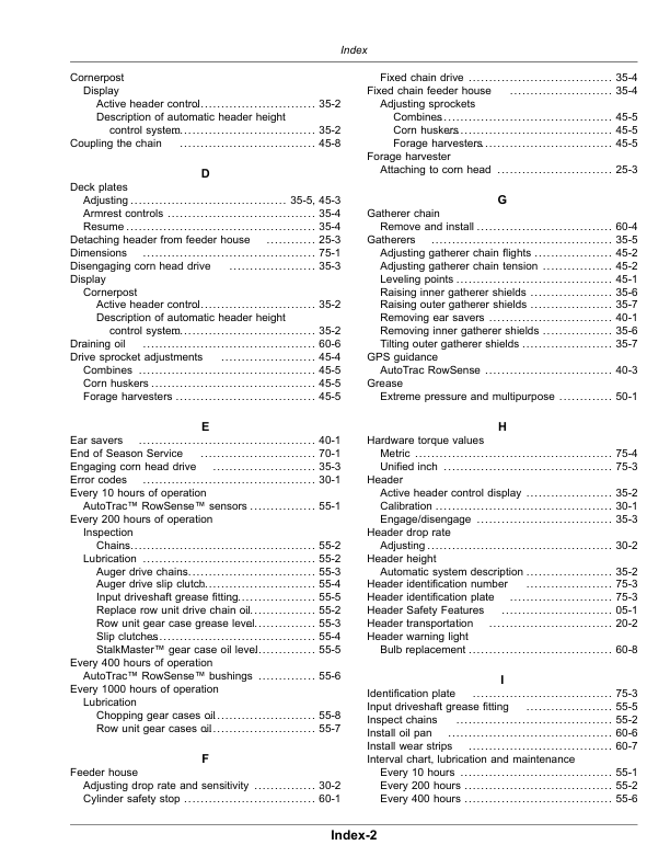 John Deere 706C, 708C, 712C, 716C, 718C, StalkMaster Corn Heads Operator's Manual (OMHXE127980) - Image 2