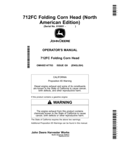 John Deere 712FC Folding Corn Head Operator's Manual (OMHXE147783)