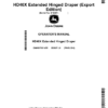 John Deere HD40X Extended Hinged Draper (815001-) Operator's Manual (OMHXE161476)