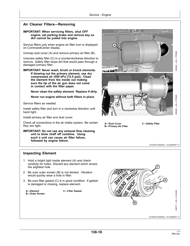 John Deere S560 Combine (735501-) Operator's Manual (OMHXE16687) - Image 4