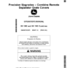 John Deere Performance Upgrades - Combine Remote Separator Grate Covers (North American) Operator's Manual (OMHXE193979)