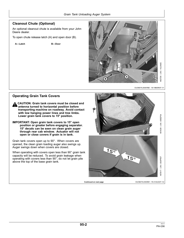 John Deere S690 Combines European Edition (740101-745100) Operator's Manual (OMHXE23093) - Image 2