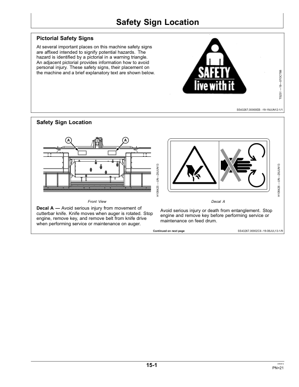 John Deere 600D Series Draper Platforms 625D, 630D, 635D & 640D Export Edition (765001-775000) Operator's Manual (OMHXE69598) - Image 3