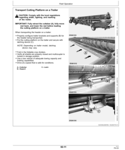 Alternative view of John Deere 600X Series Cutting Platforms Operator's Manual (OMHXE73109)