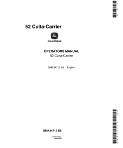John Deere 52-04 Culta-Carrier Operator's Manual (OMK34713)
