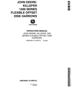 John Deere 1200 Flexible Disk Harrow Operator's Manual (OMK36957)