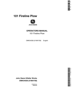John Deere 101 Attachments Operator's Manuals (OMK54558)