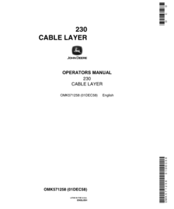 John Deere 230 Attachments Operator's Manuals (OMK571258)