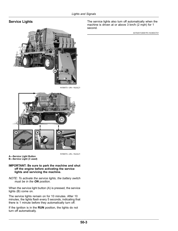 John Deere CP770 Cotton Picker (240001-248999) (North American) Operator's Manual (OMKK108191) - Image 2
