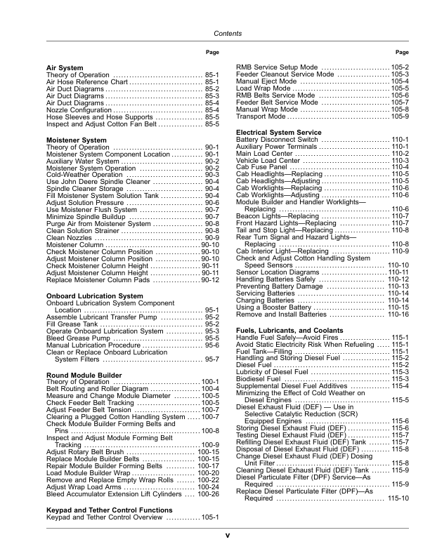 John Deere CP770 Cotton Picker (240001-248999) (Export Edition) Operator's Manual (OMKK108193) - Image 2