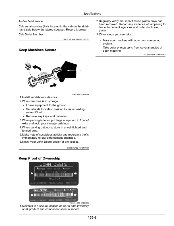 John Deere CS770 Cotton Stripper (240001-248999) (Export Edition) Operator's Manual (OMKK108242) - Image 4