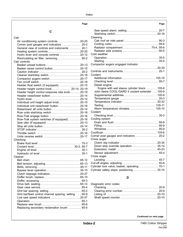 John Deere 7460 Cotton Strippers North America (040001-042000) Operator's Manual (OMKK11863) - Image 3