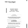 John Deere 7460 Cotton Strippers North America (042001-043000) Operator's Manual (OMKK17159)