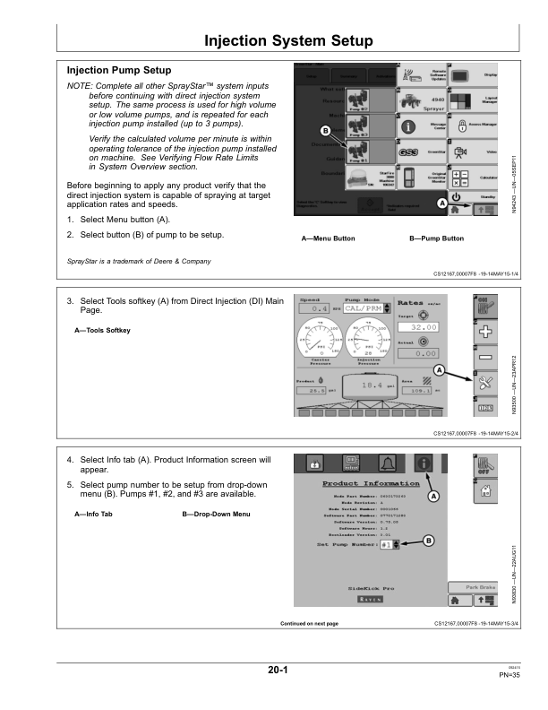 John Deere Direct injection System for R4030, R4038 & R4045 Self-Propelled Sprayers Operator's Manual (OMKK19847) - Image 3