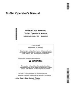 John Deere TruSet Operator's Manual (OMKK22451)