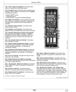 Alternative view of John Deere R4030, R4038 & R4045 Boom Sprayer Export Edition (006001-011100) Operator's Manual (OMKK22918)