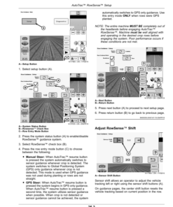 Alternative view of John Deere AutoTrac RowSense, AutoTrac Vision (-MY17) Operator's Manual (OMKK26405)