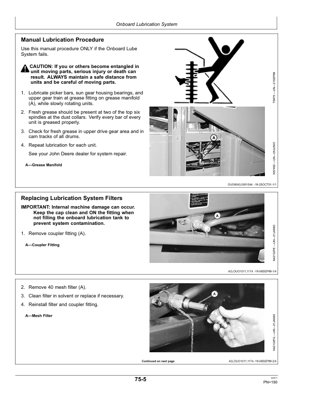 John Deere 4MZ-5 (9970) Self-propelled Cotton Picker Stage III Machine Operator's Manual (OMKK28426) - Image 3