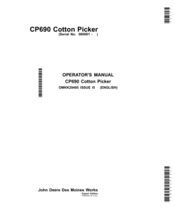 John Deere CP690 Cotton PickersExport Edition (060001-) Operator's Manual (OMKK29405)