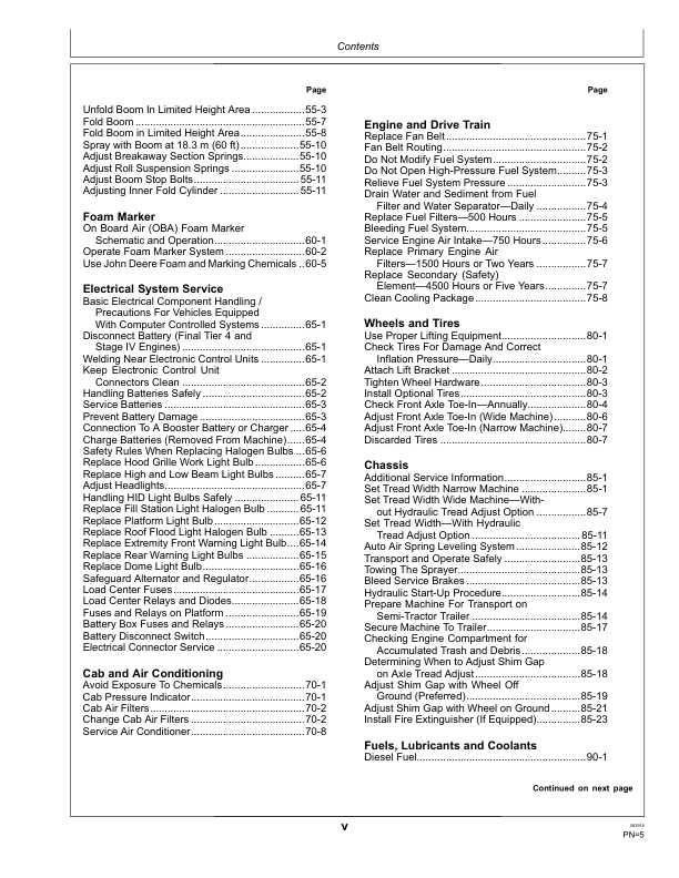 John Deere R4023 Self-Propelled Sprayers Operator's Manual (OMKK32686) - Image 3