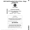 John Deere 9970 Self-Propelled Cotton Picker - Stage III Machine (030001-) (Worldwide Edition) Operator's Manual (OMKK52098)