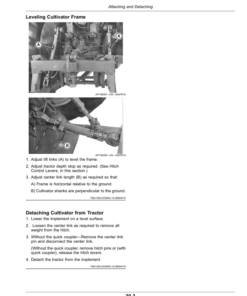 Alternative view of John Deere 812 Row Crop Cultivator Operator's Manual (OMKK54053)