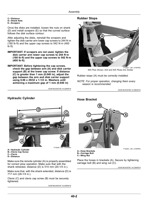 John Deere 624, 635, 645 Integral Disk Plows Operator's Manual (OMKK54081) - Image 2