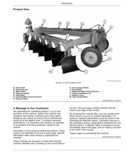Alternative view of John Deere 995 Reversible On-land Moldboard Plows Operator's Manual (OMKK54147)