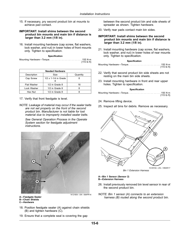 John Deere DN495 Dry Spinner Spreader (MY2019) Operator's Manual (OMKK62968) - Image 3