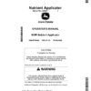 John Deere 800R Nutrient Applicator (220001-) (North America) Operator's Manual (OMKK78860)