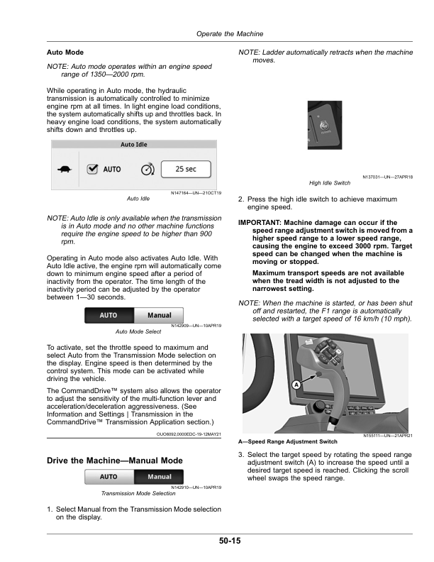 John Deere 410R, 412R, 612R Self-Propelled Sprayer (230001-) (North American) Operator's Manual (OMKK90475) - Image 2