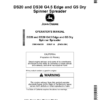 John Deere DS20, DS30 G4.5 Edge, G5 Dry Spinner Spreader Operator's Manual (OMKK96339)