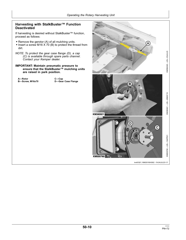 John Deere 460pro StalkBuster Rotary Harvesting Unit (European Edition) Operator's Manual (OMKM136500) - Image 3