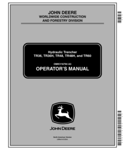 John Deere TR36, TR36H, TR48, TR48H, TR60 Attachments Operator's Manuals (OMKV16794)