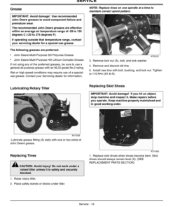 Alternative view of John Deere RT55, RT73 Attachments Operator's Manuals (OMKV18189)