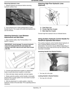 Alternative view of John Deere 240, 250 Skid Steers Operator's Manuals (OMKV18668)