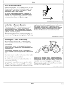 Alternative view of John Deere 6205J Tractors (Manufactured in Montenegro) Operator's Manual (OML215035)