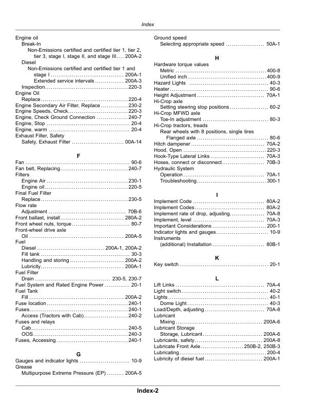 John Deere 6105J, 6140J, 6140JH, 6155J, 6155JH Tractors (020000-) (Export) Operator's Manual (OML232994) - Image 2