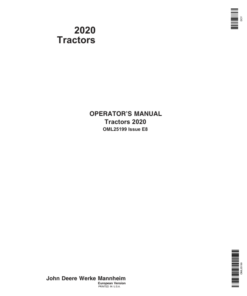 John Deere 2020 Tractors Operator's Manual (OML25199)