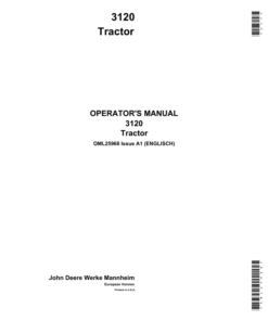 John Deere 3120 Tractor Operator's Manual (OML25968)