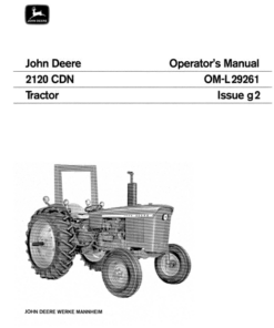John Deere 2120 Tractor Operator's Manual (OML29261)