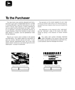 Alternative view of John Deere 820 UtilityTractor Operator's Manual (OML29340)