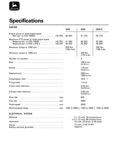 Alternative view of John Deere 1640, 2040 & 2040S Tractors (430000-449999) Operator's Manual (OML37104)