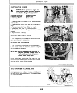 Alternative view of John Deere 2350, 2550 Utility Tractors Operator's Manual (OML39648)