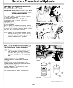 Alternative view of John Deere 2750 Tractor Operator's Manual (OML39650)