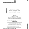John Deere 690, 692, 696, 698 Rotary Harvesting Units Operator's Manual (OMLCA111735)