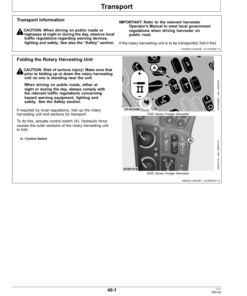 Alternative view of John Deere 770 Rotary Harvesting Unit North America (125397- ) Operator's Manual (OMLCA113744)