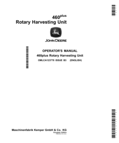 John Deere 460plus Rotary Harvesting Unit (European Edition) Operator's Manual (OMLCA123778)