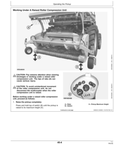 Alternative view of John Deere 639, 649, 659 Windrow Pickups (European Edition) Operator's Manual (OMLCA128581)